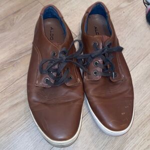 Aldo Mens Nerrawia Casual Shoes Brown Cognac Lace Up Round Toe 9 EUR 42